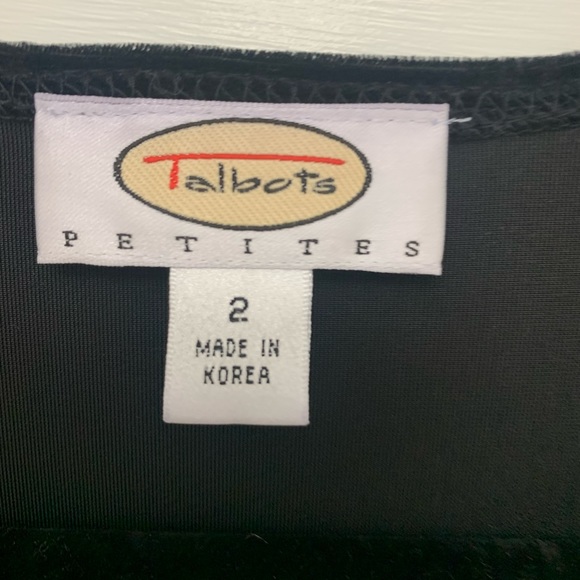 Talbots black velvet dress - Picture 2 of 3